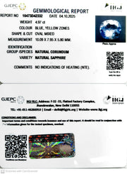 4.97/CT Natural Blue Sapphire with Govt Lab Certificate (16650)